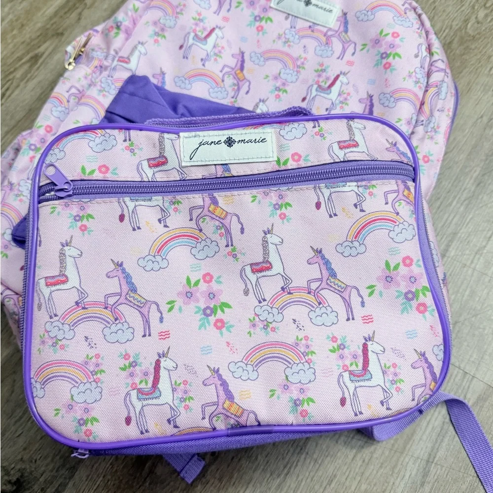 Jane Marie • Unicorn Backpack and Lunchbox Set